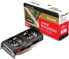 Sapphire Pulse AMD Radeon RX 7600 OC 8GB GDDR6, 128-bit, 1x HDMI / 3x DP (11324-01-20G) grafična kartica