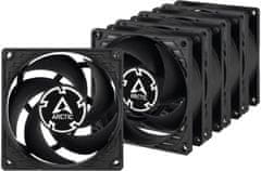Arctic Cooling P8 Silent Value Pack (Black/Black) (5pack) Ventilator za ohišje (80 mm, 1600 RPM) (ACFAN00301A)