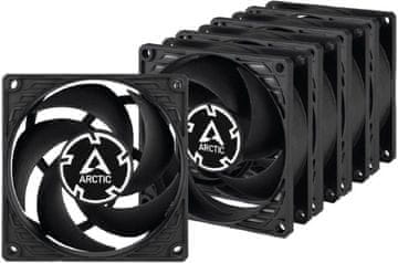 Arctic Cooling P8 Silent Value Pack (Black/Black) (5pack) Ventilator za ohišje (80 mm, 1600 RPM) (ACFAN00301A)
