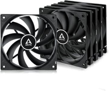 Arctic Cooling F12 PWM Black (5 Pack) Ventilator za ohišje (120 mm, 230-1350 RPM, PWM) (ACFAN00145A)