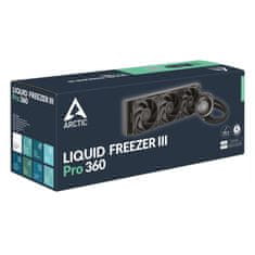Arctic Cooling Liquid Freezer III Pro 360 Black Vodno hlajenje za CPU (120 mm, 600-3000 RPM, PWM) (ACFRE00180A)
