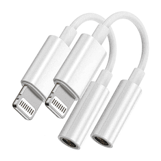 Adapter za slušalke za iPhone in iPad, Lightning mini jack 3,5 mm, Apple MFI, 2 kosa