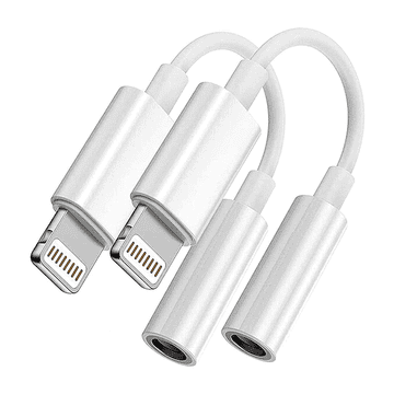 Adapter za slušalke za iPhone in iPad, Lightning mini jack 3,5 mm, Apple MFI, 2 kosa
