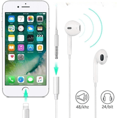 Adapter za slušalke za iPhone in iPad, Lightning mini jack 3,5 mm, Apple MFI, 2 kosa