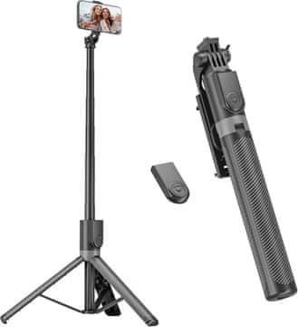 Selfie palica za telefon, stojalo 180 cm, aluminij, teleskopsko, dolgo