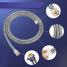 PVC cev za tuš 2 m, proti zvijanju, FEVONE G 1/2" ČRNA QzV