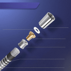PVC cev za tuš 2 m, proti zvijanju, FEVONE G 1/2" ČRNA QzV