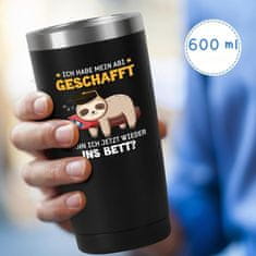 600 ml termo skodelica za konec srednje šole Smešna Smešna ČRNO