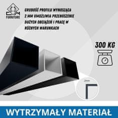 CM Furniture 4 kosi. Antracit ravne noge za mize in pulte. Višina 72 cm. Izdelane iz kvadratnega profila 60x60 mm - Za kuhinjske in jedilne mize, pisalne mize, vrtne mize in klopi - Modern Loft