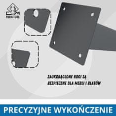 CM Furniture 4 kosi. Antracit ravne noge za mize in pulte. Višina 72 cm. Izdelane iz kvadratnega profila 80x80 mm - Za kuhinjske in jedilne mize, pisalne mize, vrtne mize in klopi - Modern Loft
