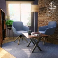 CM Furniture 2 kosa antracitnih kovinskih nog za mizo, višina 40 cm, širina 30 cm, podnožje mize, jeklene noge v obliki črke X, enostavna montaža DIY za klop, jedilnico, klubsko mizico, vrtno mizo