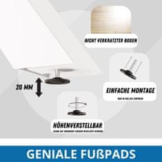 CM Furniture 2 kosa kovinskih nog za mizo, bele barve, višina 40 cm, širina 30 cm, podnožje mize, jeklene noge v obliki črke X, enostavna montaža DIY za klop, jedilnico, klubsko mizico, vrtno mizo