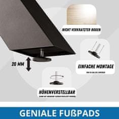 CM Furniture 2 kosa antracitnih kovinskih nog za mizo, višina 40 cm, širina 30 cm, podnožje mize, jeklene noge v obliki črke X, enostavna montaža DIY za klop, jedilnico, klubsko mizico, vrtno mizo