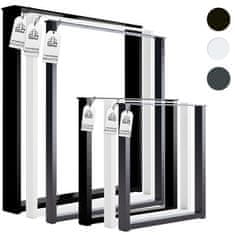 CM Furniture 2 x noge za mizo, tekači za mizo, antracit, višina 43 cm, klubska mizica, idealno za DIY projekte, dnevno sobo, hodnik, vrt, klop, noge za pohištvo, stilsko podstrešje | 30 x 43 cm