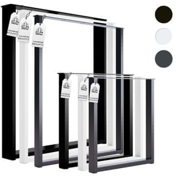 CM Furniture 2 x noge za mizo, tekači za mizo, antracit, višina 43 cm, klubska mizica, idealno za DIY projekte, dnevno sobo, hodnik, vrt, klop, noge za pohištvo, stilsko podstrešje | 30 x 43 cm