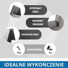 CM Furniture 2 kosa antracitnih kovinskih nog za mizo, višina 72 cm, širina 60 cm, podnožje mize, jeklene noge v obliki črke X, enostavna montaža DIY za klop, jedilnico, klubsko mizico, vrtno mizo