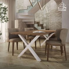 CM Furniture 2 kosa antracitnih kovinskih nog za mizo, višina 72 cm, širina 60 cm, podnožje mize, jeklene noge v obliki črke X, enostavna montaža DIY za klop, jedilnico, klubsko mizico, vrtno mizo