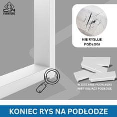 CM Furniture 2x kovinske noge za mizo - bele - višina 43 cm - 30 x 43 cm - pravokotna miza - prašno barvana - pohištvo, jedilnica, miza, klop - okvir mize