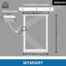 CM Furniture 2x kovinske noge za mizo - bele - višina 43 cm - 30 x 43 cm - pravokotna miza - prašno barvana - pohištvo, jedilnica, miza, klop - okvir mize