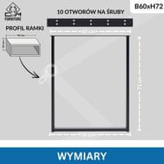 CM Furniture 2x kovinske noge za mizo - antracit - višina 72 cm - 60 x 72 cm - pravokotne stabilne noge za mizo - prašno barvane - tekači za pohištvo, za jedilne mize, klopi, okvirje miz