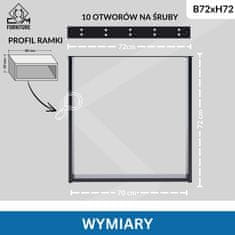 CM Furniture 2x kovinske noge za mizo - antracit - višina 72 cm - 72 x 72 cm - pravokotne stabilne noge za mizo - prašno barvane - podstavki za pohištvo, jedilnica, miza, klop, okvir mize