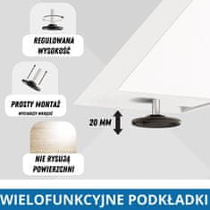 CM Furniture Kovinske noge za mizo , beli pajek, za okrogle/kvadratne mize, višina 43 cm, oblika okvirja X, V 43 x Š 60 x D 60 cm, križni okvir, konferenčna miza, klubska mizica v slogu podstrešja