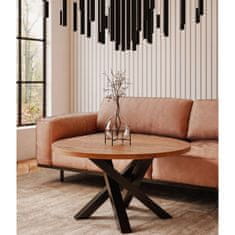 CM Furniture Antracitne kovinske noge za mizo Spider za okrogle/kvadratne mize Višina 43 cm X-oblikovan okvir mize V 43 x Š 60 x D 60 cm Konferenčna miza s križnim okvirjem, klubska mizica v slogu podstrešja