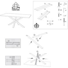 CM Furniture Kovinske noge za mizo črne barve, pajek, za okrogle/kvadratne mize. Višina 71 cm. Okvir mize v obliki črke X. V 71 x Š 75 x D 75 cm. Križni okvir. Konferenčna miza, klubska mizica v slogu podstrešja.