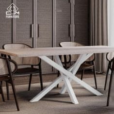CM Furniture Črne kovinske noge za mizo Spider - Višina 72 cm, X-oblikovan okvir - 72 x 75 x 120 cm - Konferenčna miza Loft, sestava za eno osebo