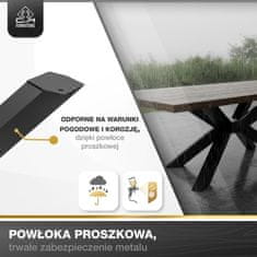 CM Furniture Noge za mizo Spider - Antracit - Višina 43 cm - Noge za klubsko mizico - Jekleno podnožje - V 43 x Š 40 x D 70 cm - Noge za jedilno mizo, enostavna montaža s strani ene osebe