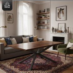 CM Furniture Noge za mizo Spider - Antracit - Višina 72 cm - Noge za klubsko mizico - Jekleno podnožje - V 72 x Š 75 x D 120 cm - Noge za jedilno mizo, enostavna montaža s strani ene osebe