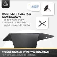 CM Furniture Noge za mizo Spider - Antracit - Višina 43 cm - Noge za klubsko mizico - Jekleno podnožje - V 43 x Š 40 x D 70 cm - Noge za jedilno mizo, enostavna montaža s strani ene osebe