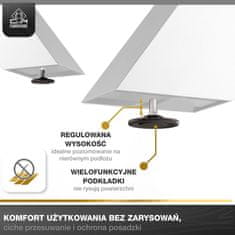 CM Furniture Noge za mizo Spider - bele - višina 72 cm - noge za klubsko mizico - jekleno podnožje - V 72 x Š 75 x D 120 cm - noge za jedilno mizo, enostavna montaža s strani ene osebe