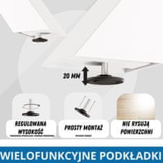 CM Furniture Noga za klubsko mizico iz profilov - bela - višina 43 cm - 50x43x80 cm - (Profil 60x30 mm) kovinska noga, pajkova noga, podnožje mize - Mizica za kavč, kuhinjska miza, vrtna miza