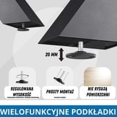 CM Furniture Mikado Spider podnožje za mizo, nastavljivo antracitno ogrodje, višina 72 cm, podloge za mizo, jedilnica, pisarna, konferenčno pohištvo za dnevno sobo, enostavna montaža, trpežna kovinska konstrukcija