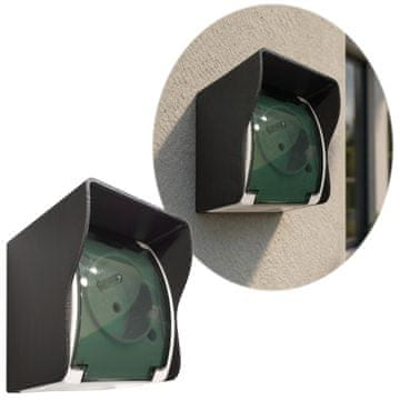 Zaščitni pokrov za vtičnico 75x85 mm črne barve