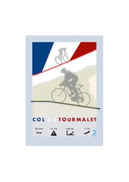 Kolesarski plakat Tourmalet WHYTHARE? 21 cm x 30 cm