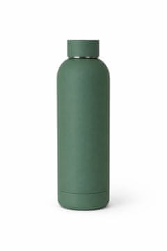 500 ml jeklena termo steklenica za tople in hladne napitke, temno zelena