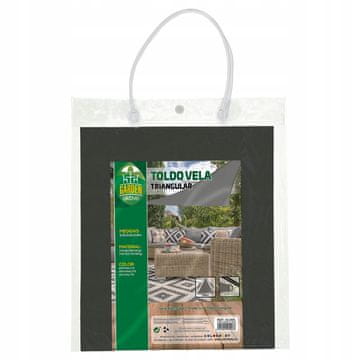 TRIKOTNA POLIESTRSKA TENDA 360X360X360 CM - ANTRACNA
