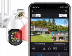 DVOJNA WIFI IP PAMETNA ZUNANJA KAMERA ROTACIJSKA QHD ZOOM APLIKACIJSKA KARTICA