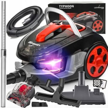 Lehmann TYPHOON 4000W CYCLONE HEPA SESALNIK BREZ VREČKE S TURBO KRTAČO