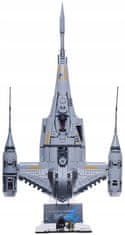 Črna podlaga iz kock za LEGO 75442 Star Wars Mandalorianov lovec N1