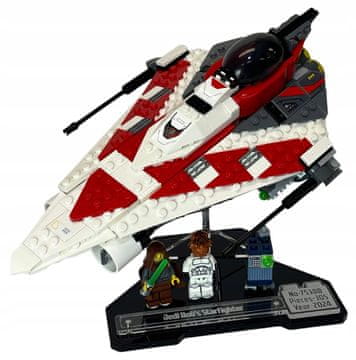 Črna podlaga iz kock za LEGO 75388 Star Wars Jedi Knight Starfighter Boba
