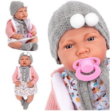 VELIKA INTERAKTIVNA REALISTIČNA PUNČKA KINDERPLAY Z GOVOREČIM VZORCEM 41 CM