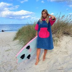 em Surf pončo Bella fuksija - bombaž S JUNIOR dolžina 90 cm
