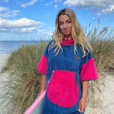 em Surf pončo Bella fuksija - bombaž S JUNIOR dolžina 90 cm