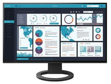 EIZO FlexScan EV2495-BK - monitor 24", 1920 x 1200, WUXGA, 16:10, z verigo, omrežna kartica (črna)