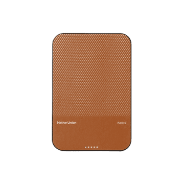 DE Native Union (Re)Classic Qi2 prenosna baterija - magnetna prenosna baterija 5000 mAh, združljiva z MagSafe in Qi2, priložen 15 cm kabel USB-C na USB-C (rjava)