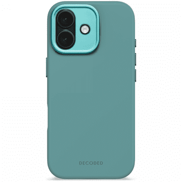 Silikonski ovitek Decoded AntiMicrobial Backcover - zaščitni ovitek iz silikona, združljiv z MagSafe, za iPhone 17 (retro moder)
