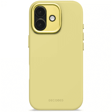 Silikonski ovitek Decoded AntiMicrobial Backcover - zaščitni ovitek iz silikona, združljiv z MagSafe, za iPhone 17 (yuma rumene barve)